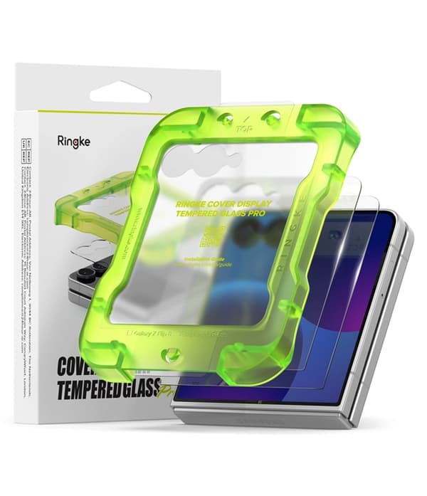 [2-Pack] Ringke Galaxy Z Flip 8 Härdat Glas Skärmskydd Display Pro - Clear