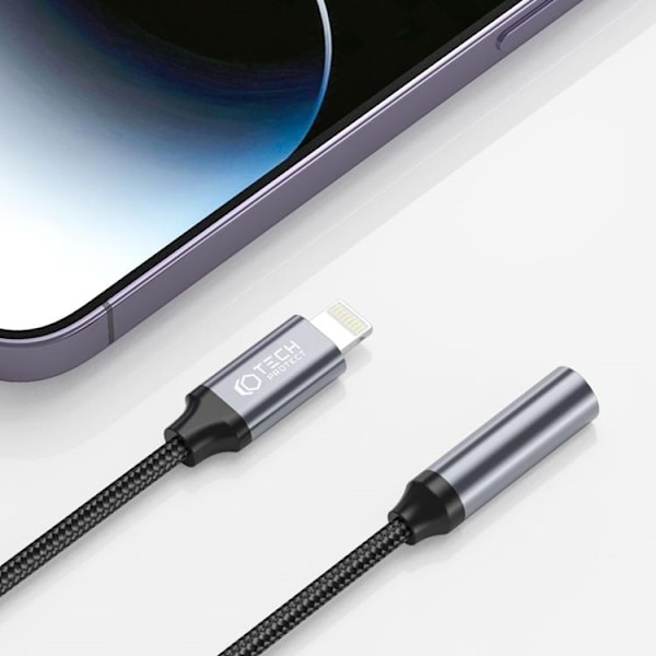 Tech-Protect Lightning To Mini Jack (3.5mm) Adapter - Svart Svart