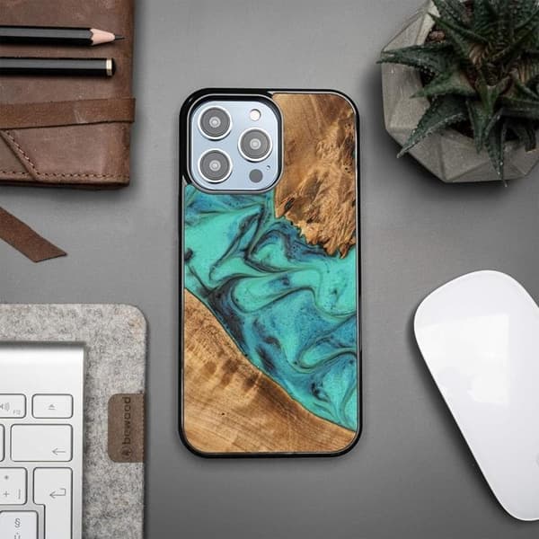 Bewood iPhone 15 Pro Max -puhelinkotelo Unique Turquoise Blå