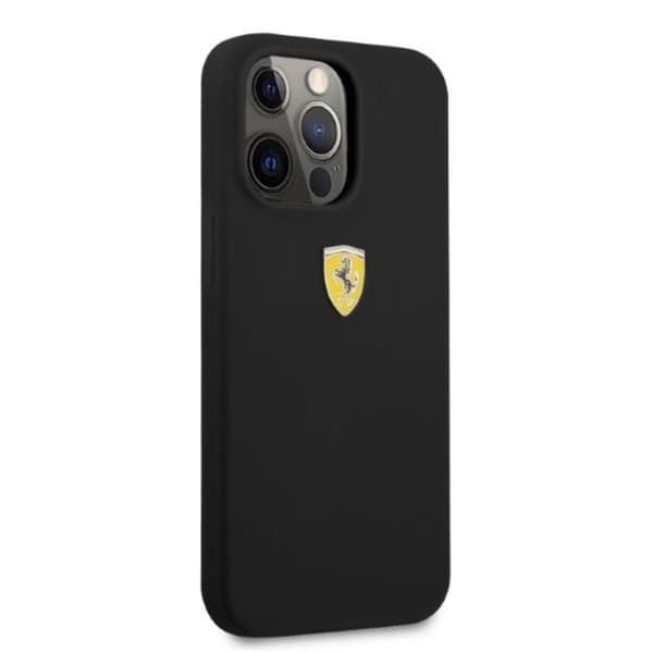 Ferrari iPhone 13 Pro Max Skal Magsafe Silicone Metal Logo - Sort Black