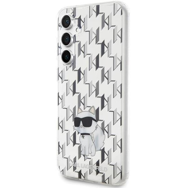 Karl Lagerfeld Galaxy S23 FE Mobilskal Monogram Choupette - Transaprent