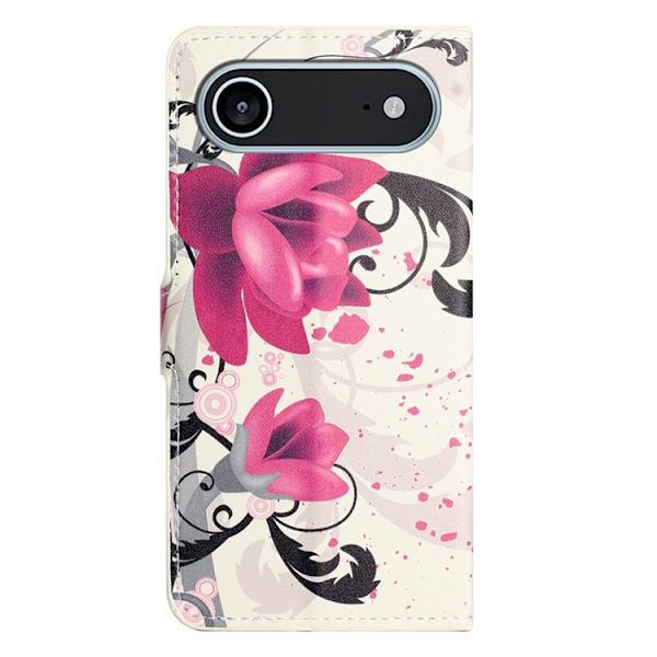 iPhone Air Konstläder Plånboksfodral Pattern Print - Lotus Rosa