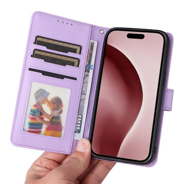 BETOPNICE iPhone 16 Pro Plånboksfodral - Avtagbart Konstläder - Lila