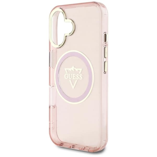 Guess Mobilskal till iPhone 16 MagSafe IML Mountain Logo - Rosa