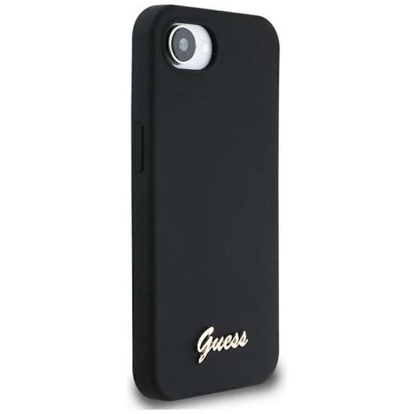 Guess Mobilskal till iPhone 16e MagSafe Silikon Script Metal Logo