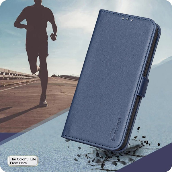 BINFEN Samsung Galaxy S26 Plus Plånboksfodral Konstläder Flip Folio - Blå