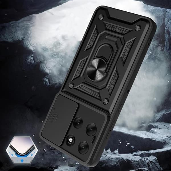 Tech-Protect telefontaske til Motorola Moto G86 5G Camshield Pro - Sort Svart