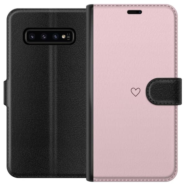 Plånboksfodral till Samsung Galaxy S10 med Litet Hjärta