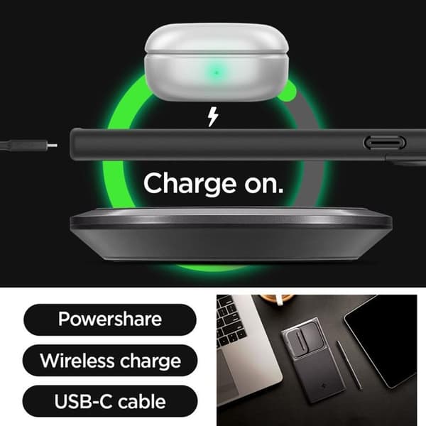 Spigen Galaxy S24 Ultra Mobilskal Optik Armor - Sort Svart