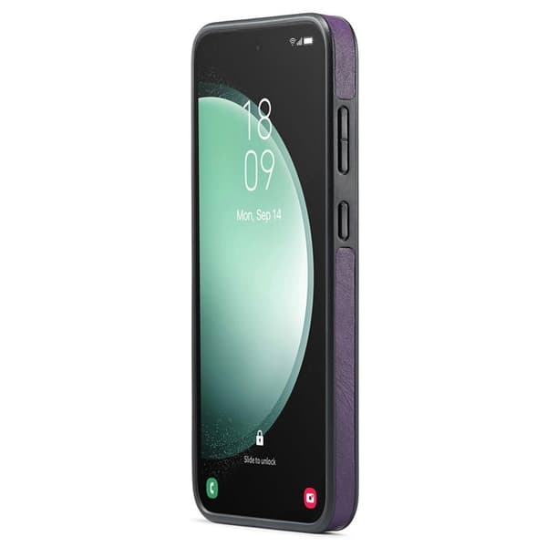 DG.MING Mobilskal till Samsung Galaxy S25 Anti-Drop Läder Lila