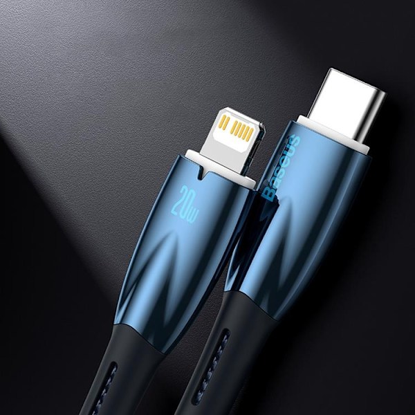 Baseus USB-C till Lightning kabel 20W 2m - Svart Svart