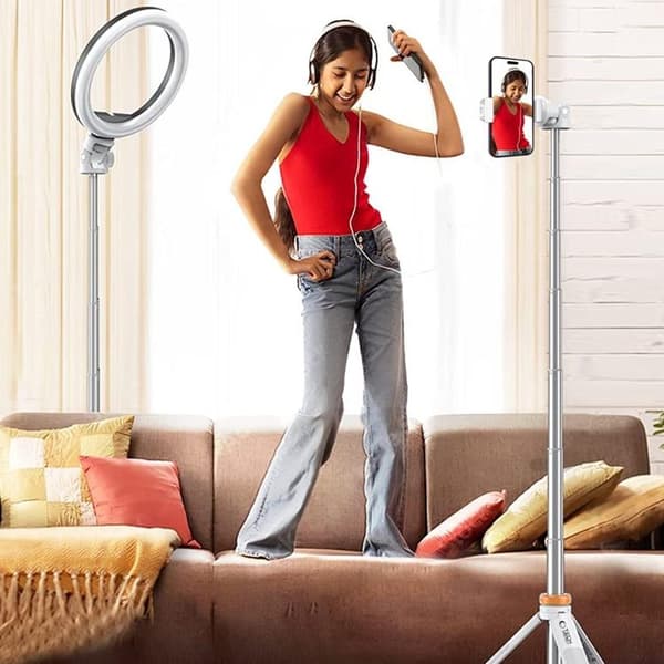 Tech-Protect Bluetooth Selfie Stick Stativ - Hvid Vit