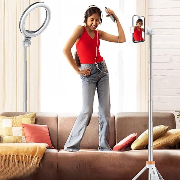 Tech-Protect Bluetooth Selfie Stick Tripod - Vit Vit