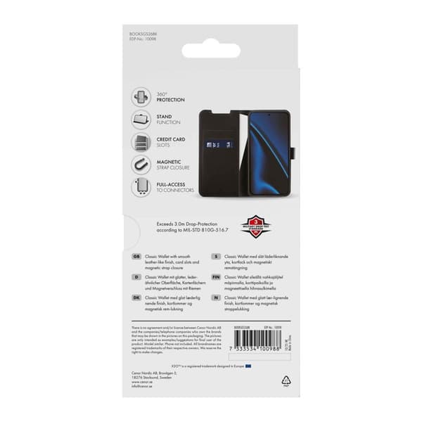 X2O Classic Wallet Plånboksfodral Samsung Galaxy S26 Svart