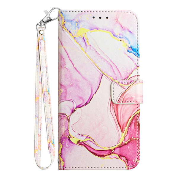 iPhone Air Plånboksfodral Marble Pattern med Rem LS005 Roséguld