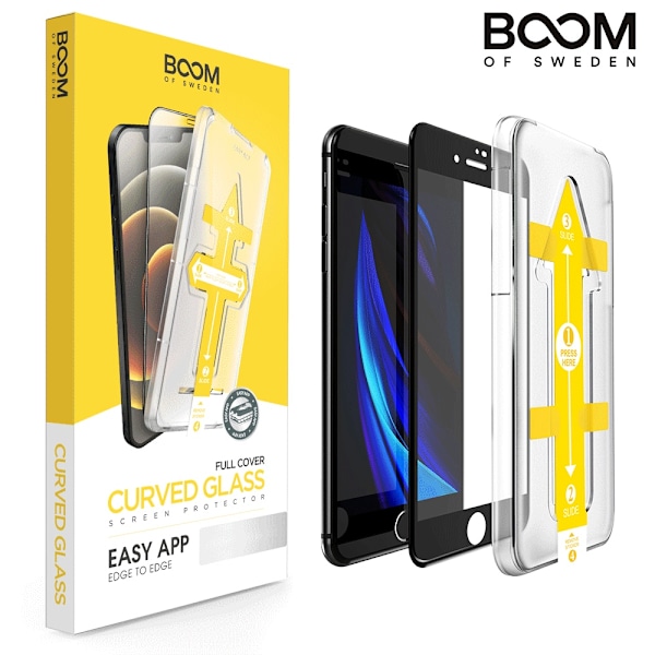 BOOM Curved Härdat Glas Skärmskydd iPhone 8 Plus / 7 Plus Transparent