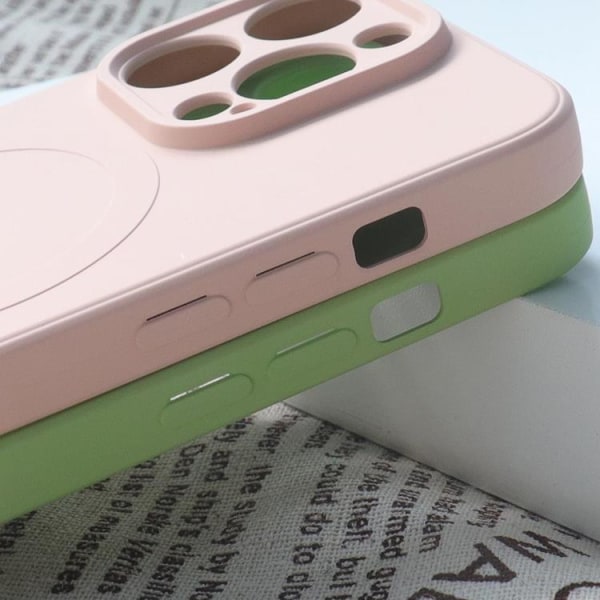 iPhone 14 Pro Max matkapuhelimen suojakuori MagSafe Silicone - vaaleansininen