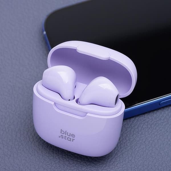 Blue Star Trådløse Øretelefoner Bluetooth TWS FI7 - Lilla Lila