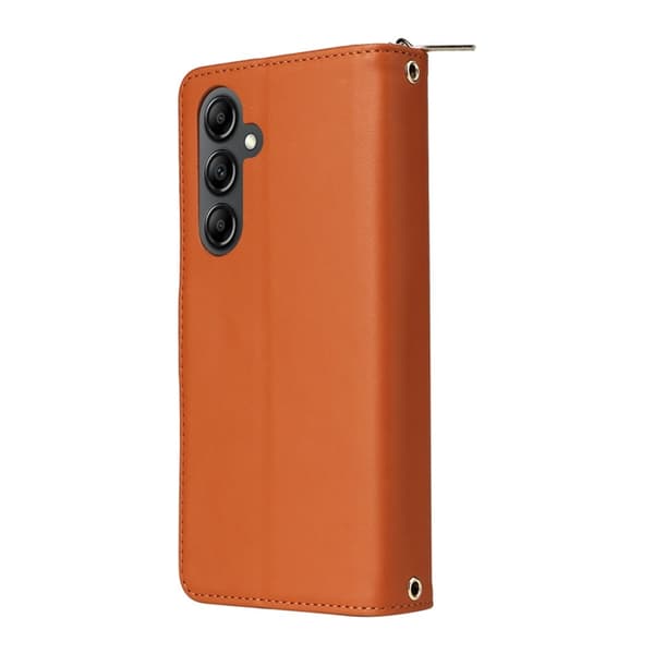 Galaxy A17 / A26 Konstläder Plånboksfodral Med Handledsrem - Brun Brun