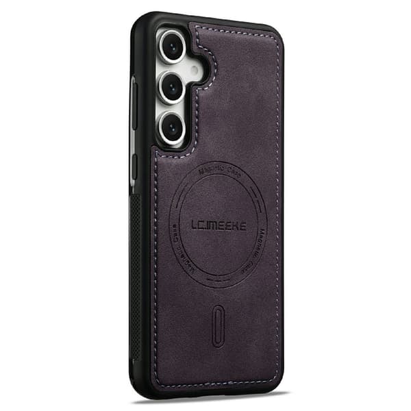LC.IMEEKE Mobilskal för Samsung Galaxy S26 Plus Magnetiskt Konstläder - Lila