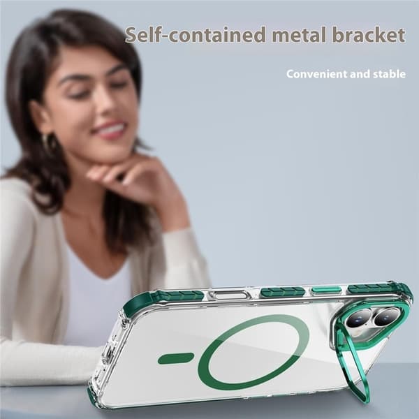 Mobilskal till iPhone 16 MagSafe Kickstand - Grön Grön