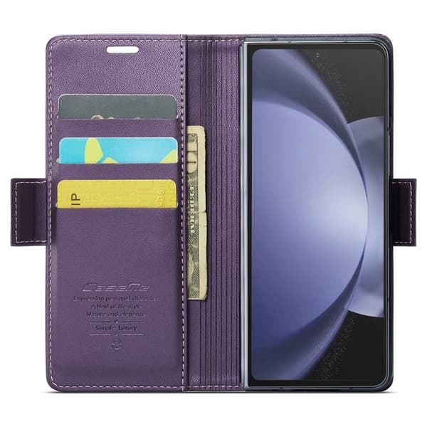 CASEME Plånboksfodral Konstläder för Samsung Galaxy Z Fold5 5G - Lila