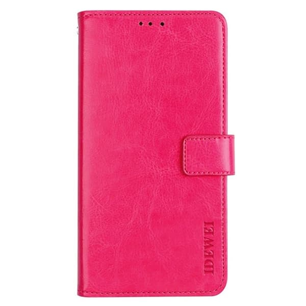 IDEWEI OnePlus 15 5G Plånboksfodral Crazy Horse Konstläder - Rosa Rosa