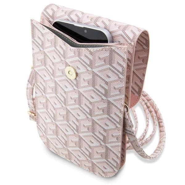 Guess Halskædeetui gCube Stripe - Pink Rosa