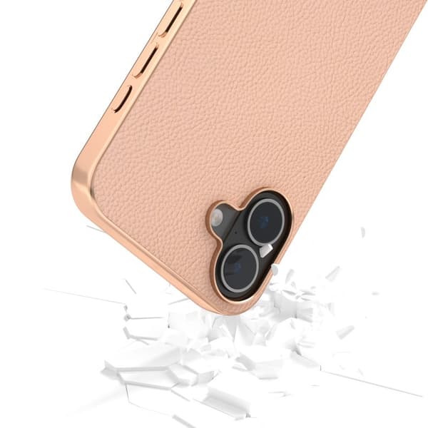 ABEEL Mobilskal till iPhone 16 Plus Horizon Äkta Läder - Rosa
