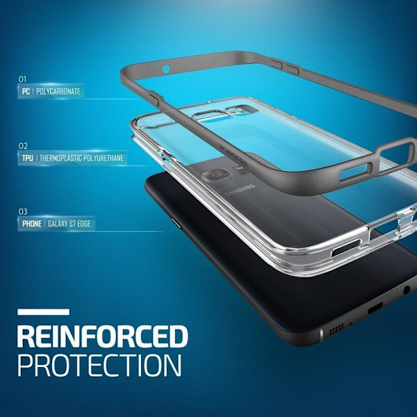 Verus Crystal Bumper Skal till Samsung Galaxy S7 Edge - Svart Svart