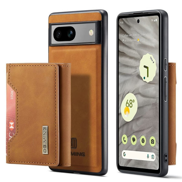 DG.MING Google Pixel 7a Konstläder Plånboksfodral med Ställ - Brun