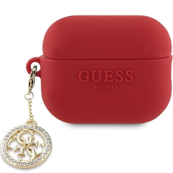 Guess Airpods Pro 2 Skal Diamond Charm - Punainen Röd