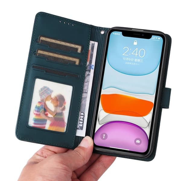 BETOPNICE iPhone 11 Plånboksfodral Magnetiskt Detachable Konstläder - Blå