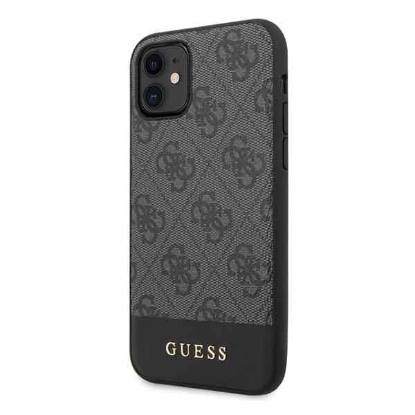 Guess iPhone 11/Xr MagSafe 4G Stripe Collection Telefontaske - Grå