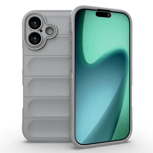 AMORUS Mobilskal till iPhone 17 Shockproof TPU Rugged - Ljusgrå Grå