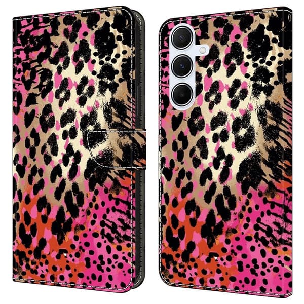 Galaxy A17 5G Plånboksfodral Pattern Printing - Svart/Röd Spots Svart