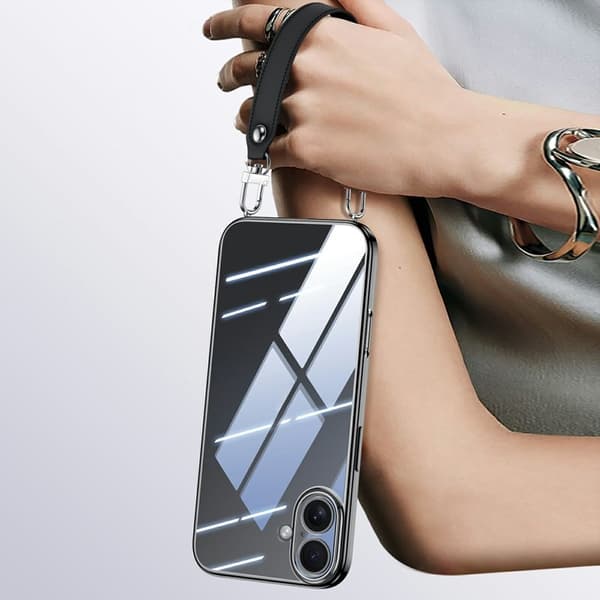 SULADA Mobilskal till iPhone 16 Plus Electroplating Ultra Clear TPU - Svart