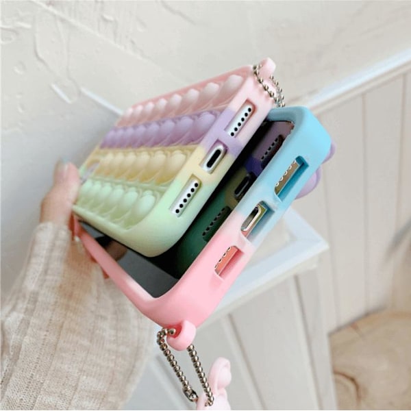 Panda Pop it Fidget Multicolor Skal till iPhone 13 Pro - Lila