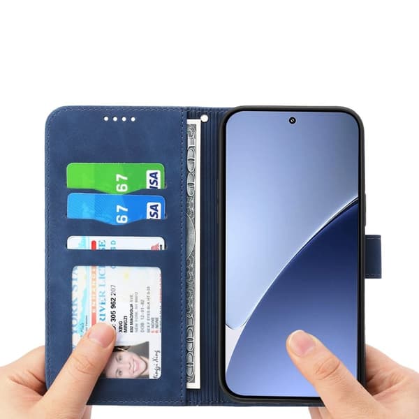 DIERFENG DF-03 för Xiaomi 15 Ultra Plånboksfodral Konstläder - Blå