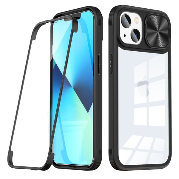 Mobilskal till iPhone 14 Plus 360 Kamera Slider - Svart Svart