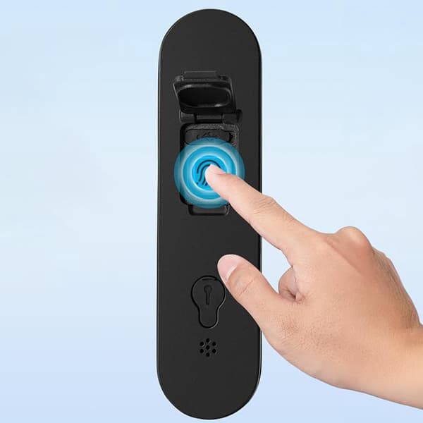 Rockbros SMART Cykellås med Fingeravtrycksläsare och Bluetooth Svart