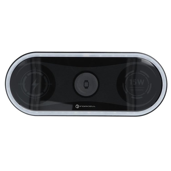 Forcell 3-in-1 Trådlös Laddare Induktionsladdare F-Energy 15W - Svart Svart