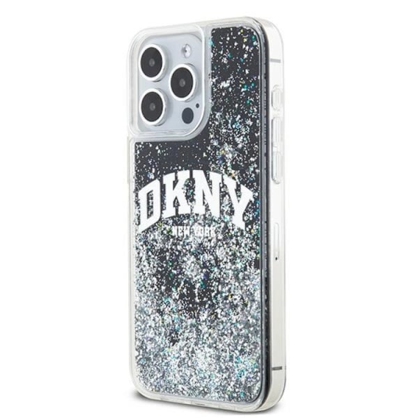 DKNY iPhone 14 Pro Max Mobilskal Liquid Glitter Big Logo - Svart Svart