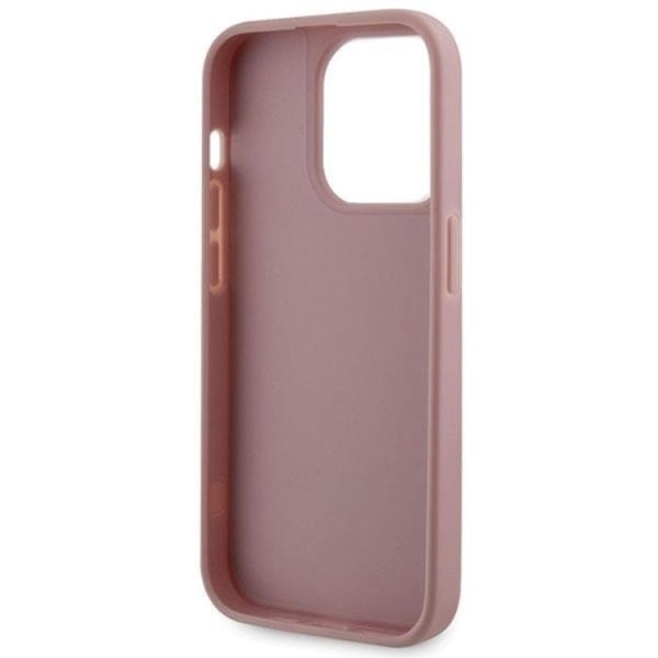 Guess iPhone 14 Pro Mobilskal Rhinestone Triangle - Rosa