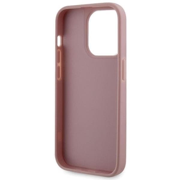 Guess Mobilskal till iPhone 14 Pro Rhinestone Triangle - Rosa