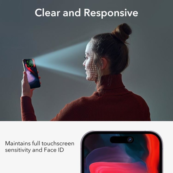 ESR iPhone 15 Pro Skærmbeskytter i hærdet glas Privatliv