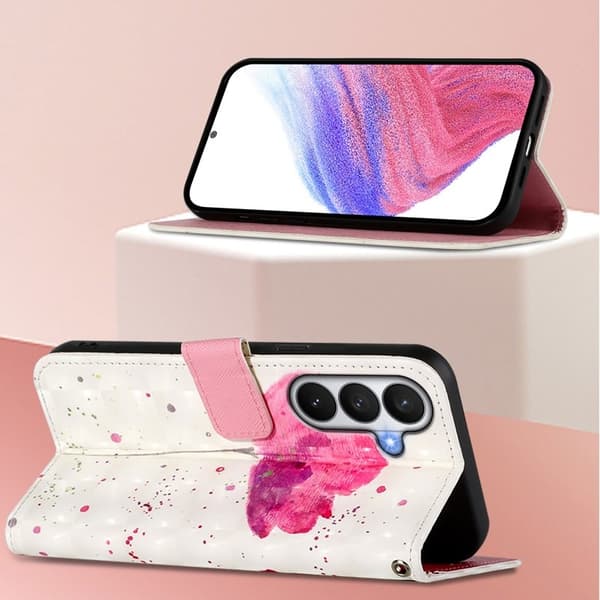 Samsung Galaxy S26 / S26 Pro Plånboksfodral Konstläder Mönster - Blomma