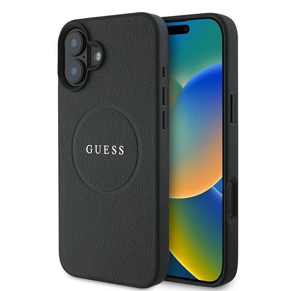 Guess Telefontaske til iPhone 16 Magsafe Kornet Ring - Sort Black