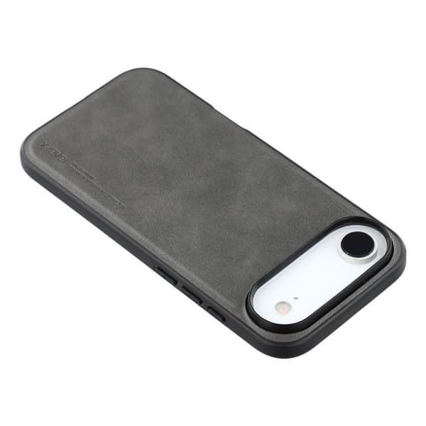 X-LEVEL Bojue-3 Mobilskal till iPhone Air Läderbelagd PC + TPU Grå
