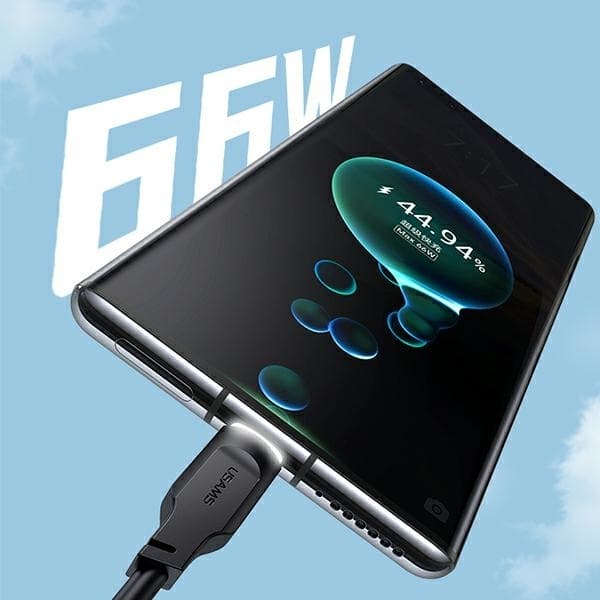 USAMS Kabel USB-C 6A 1,2m Display Lithe (US-SJ568) - Lila